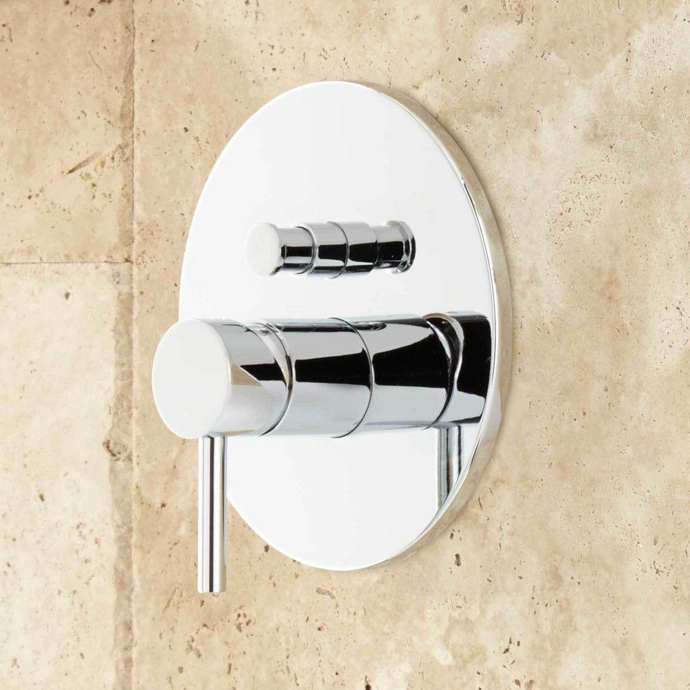 Signature Hardware Chrome Single Handle Shower System with Rainfall Showerhead and Hand Shower 