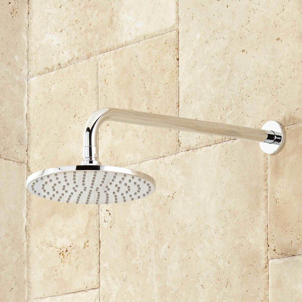 Signature Hardware Chrome Single Handle Shower System with Rainfall Showerhead and Hand Shower 