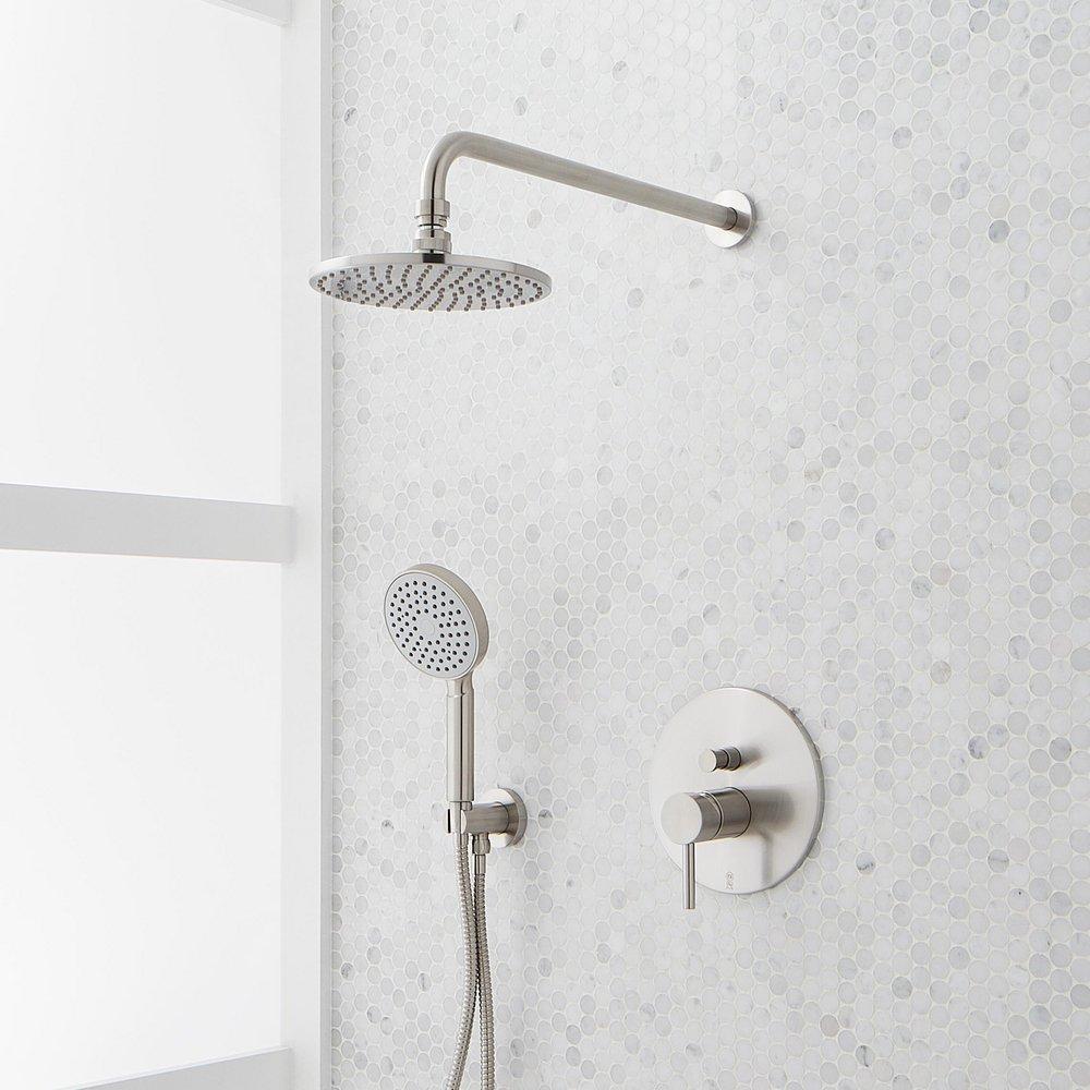 Signature Hardware Brushed Nickel Single Handle Single Function Shower System 