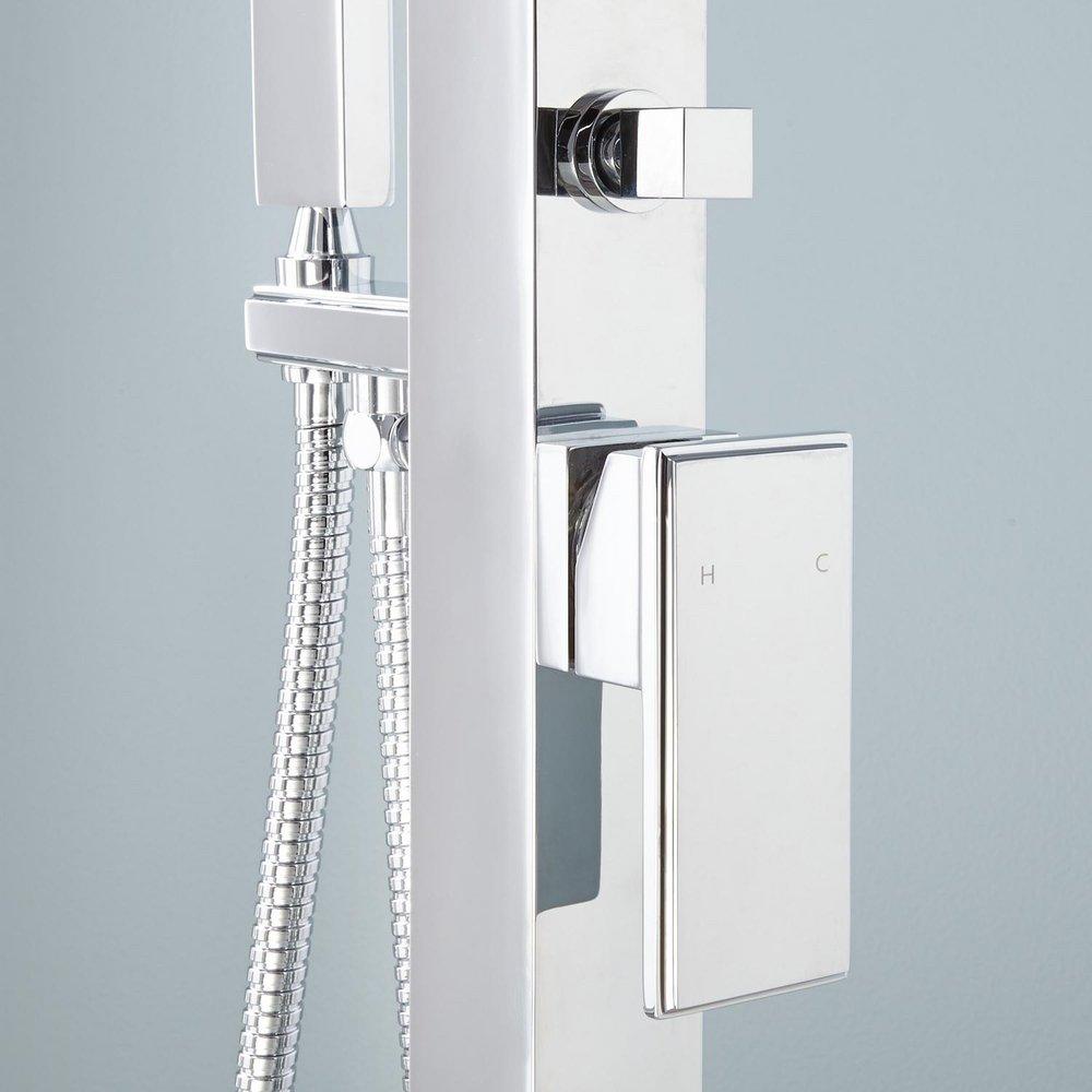 Signature Hardware Chrome Single Handle Lever Floor Mount Filler 