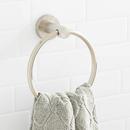 Signature Hardware Brushed Nickel Round Closed Towel Ring 
