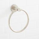Signature Hardware Brushed Nickel Round Closed Towel Ring 