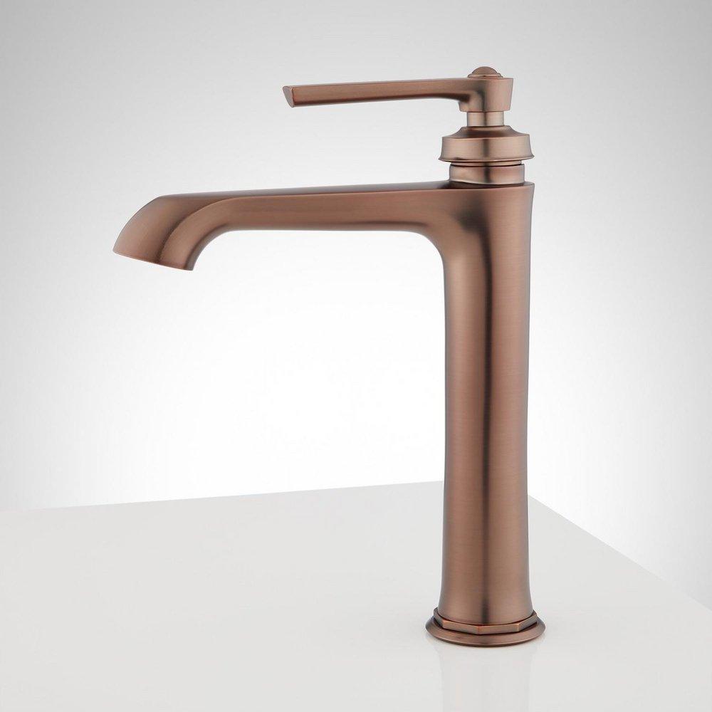 Signature Hardware Oil Rubbed Bronze Single Handle Vessel Filler Bathroom Sink Faucet 