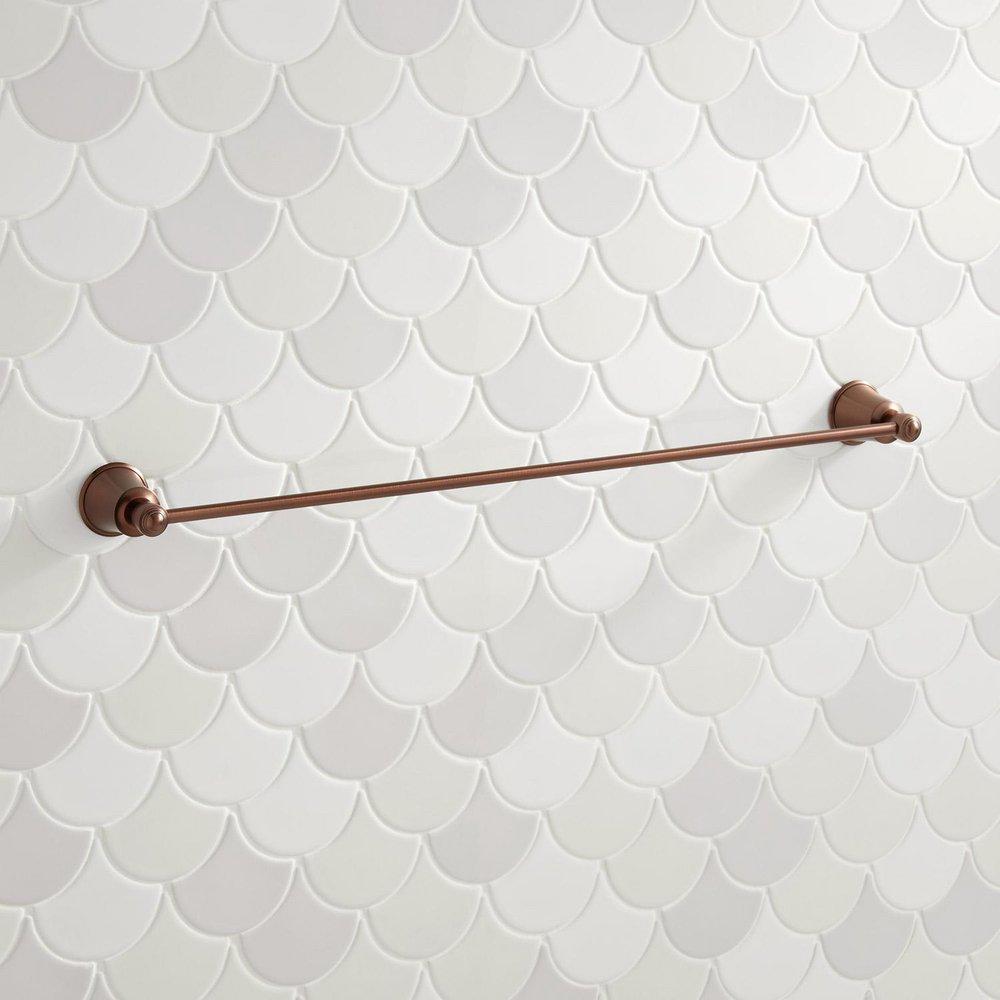 Signature Hardware Oil Rubbed Bronze 25-1/2 in. Towel Bar in Oil Rubbed Bronze 