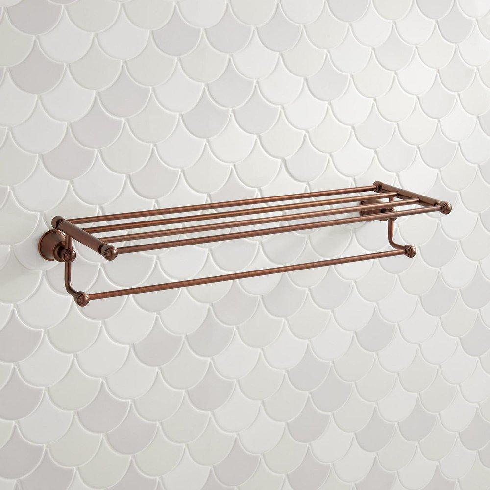 Signature Hardware Oil Rubbed Bronze 25-5/8 in. Towel Bar in Oil Rubbed Bronze 