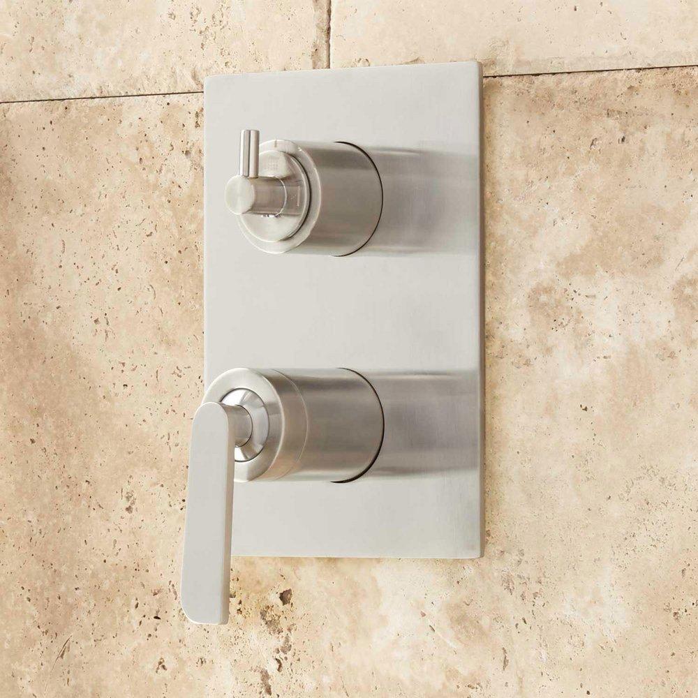 Signature Hardware Brushed Nickel Two Handle Single Function Shower System 