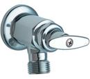 Single Cross Handle Wall Mount Service Faucet in Polished Chrome