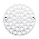 4 in. Stainless Steel Screw-In Shower Drain Strainer in Chrome