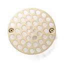 4 in. Stainless Steel Screw-In Shower Drain Strainer in Polished Brass