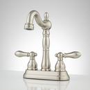 Two Handle Lever Bar Faucet in Brushed Nickel