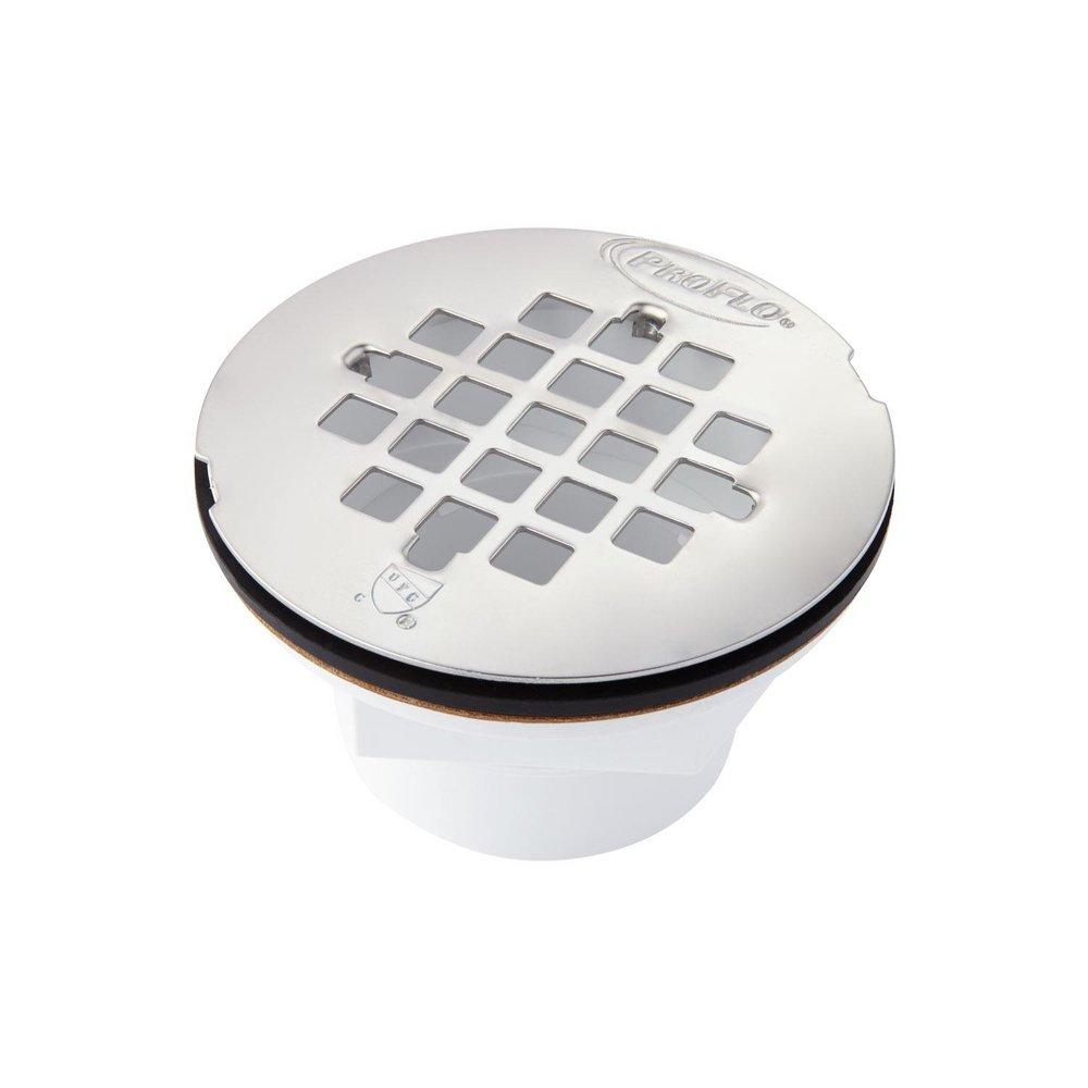 Signature Hardware Plastic Shower Drain with Stainless Steel grid 