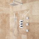 Three Handle Single Function Shower System in Chrome