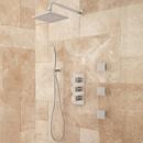 Signature Hardware Brushed Nickel Three Handle Single Function Shower System 