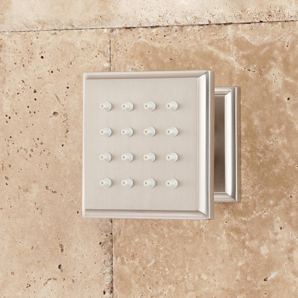 Signature Hardware Brushed Nickel Three Handle Single Function Shower System 