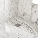4 in. Square Shower Drain in Brushed Stainless Steel