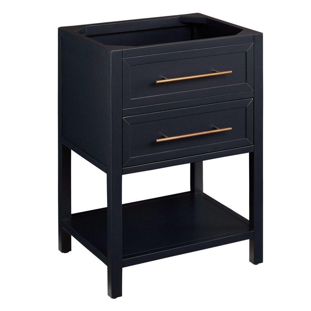 Signature Hardware Midnight Navy Blue 60 in. Floor Mount Vanity 