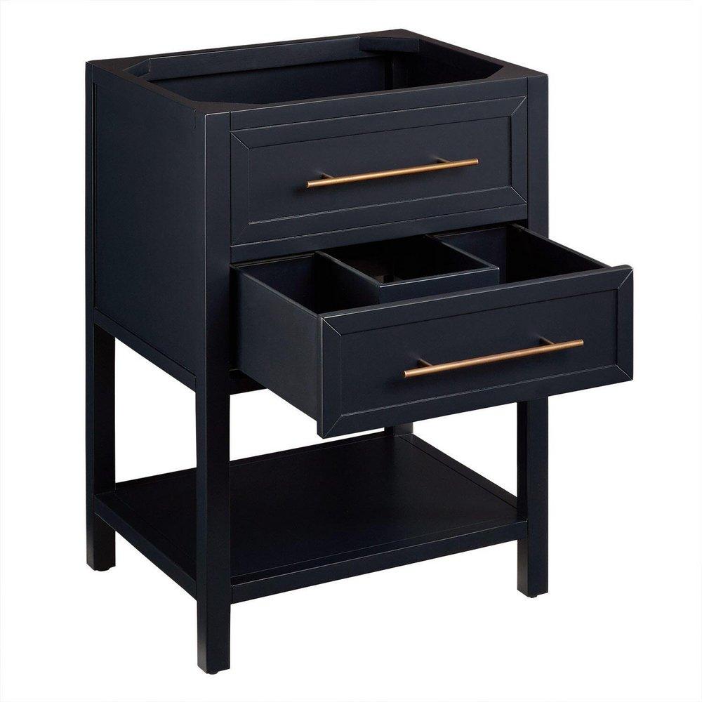 Signature Hardware Midnight Navy Blue 60 in. Floor Mount Vanity 