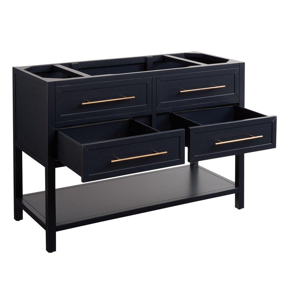 Signature Hardware Midnight Navy Blue 48 in. Floor Mount Vanity 