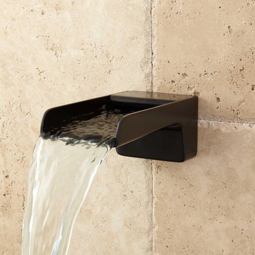 Signature Hardware Black Brass Tub Spout 