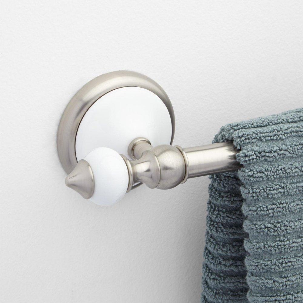 Signature Hardware Brushed Nickel 5 Piece Bathroom Accessory Set 