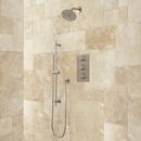 Three Handle Single Function Shower System in Brushed Nickel