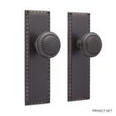 Brass Round Privacy Plate and Knob Set in Oil Rubbed Bronze