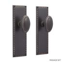 Brass Oval Passage Plate and Knob Set in Oil Rubbed Bronze