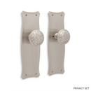 Brass Round Passage Plate and Knob Set in Oil Rubbed Bronze