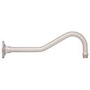 12 in. Brass Wall Mount Shower Arm and Flange in Brushed Nickel