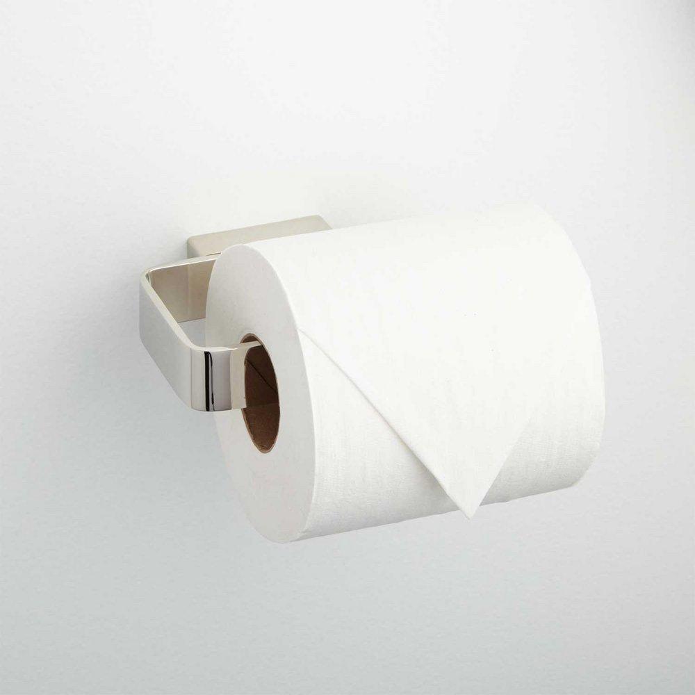 Signature Hardware Polished Nickel Wall Toilet Tissue Holder 