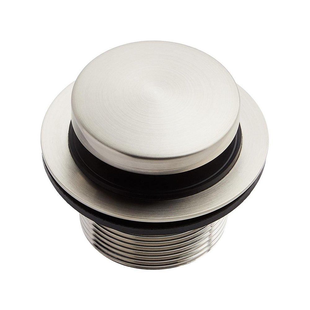 Signature Hardware Brushed Nickel Brass Pop-Up Tub Drain 
