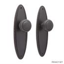 Brass Round Privacy Plate and Knob Set in Oil Rubbed Bronze