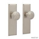 Brass Round Privacy Plate and Knob Set in Antique Brass
