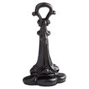 11-1/2 in. Cast Iron Rubber Padded Door Stop in Glossy Black Powder Coat