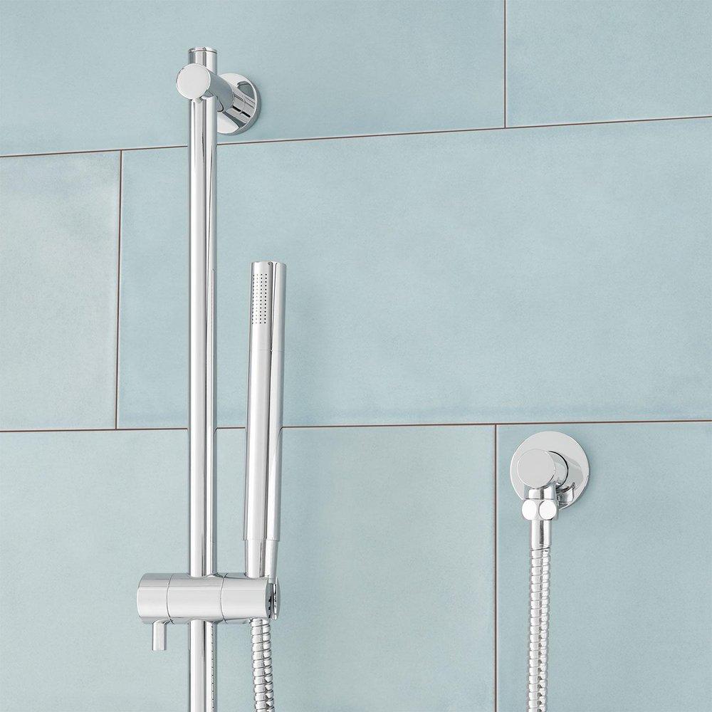 Signature Hardware Chrome Three Handle Single Function Thermostatic Shower System 