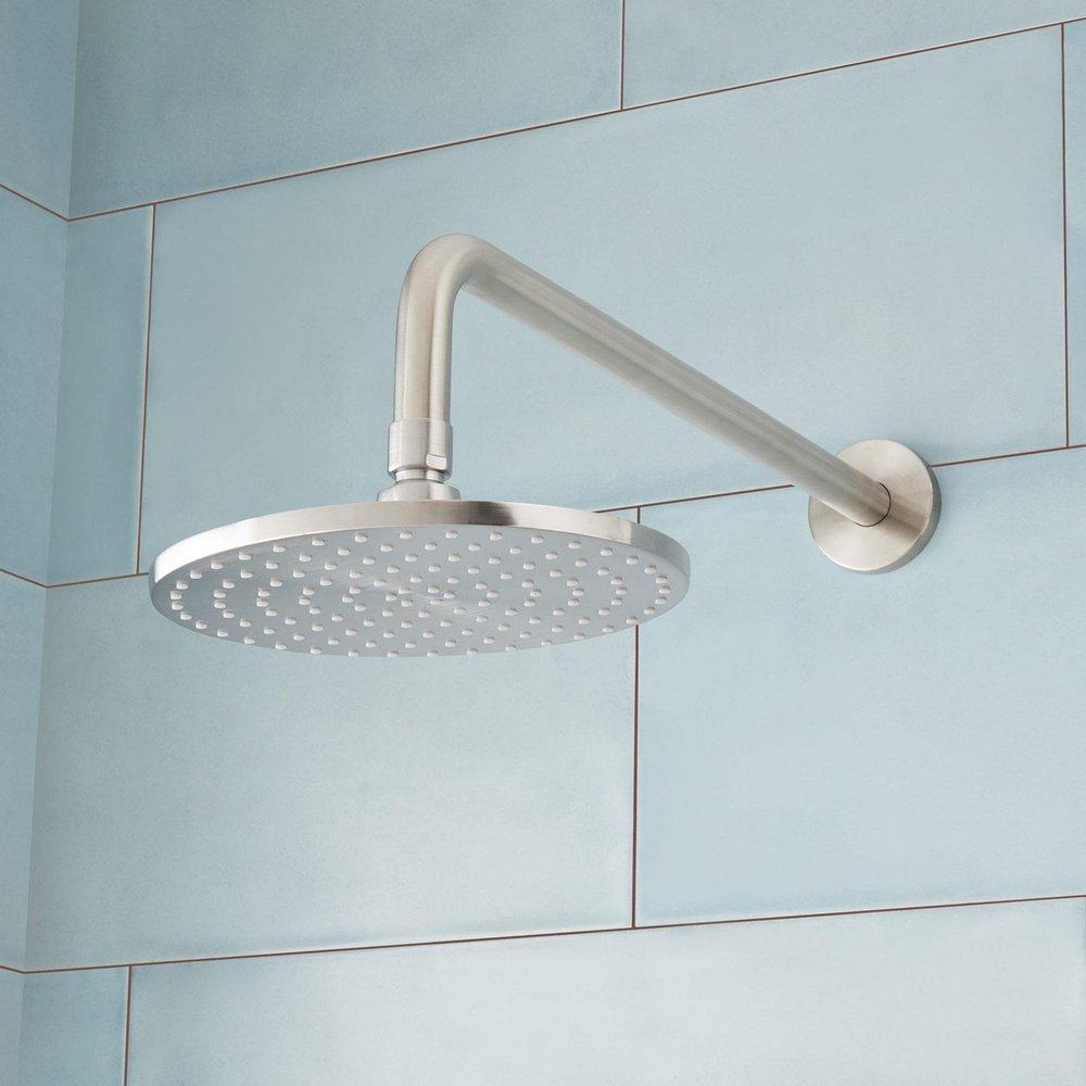 Signature Hardware Brushed Nickel Three Handle Single Function Thermostatic Shower System 