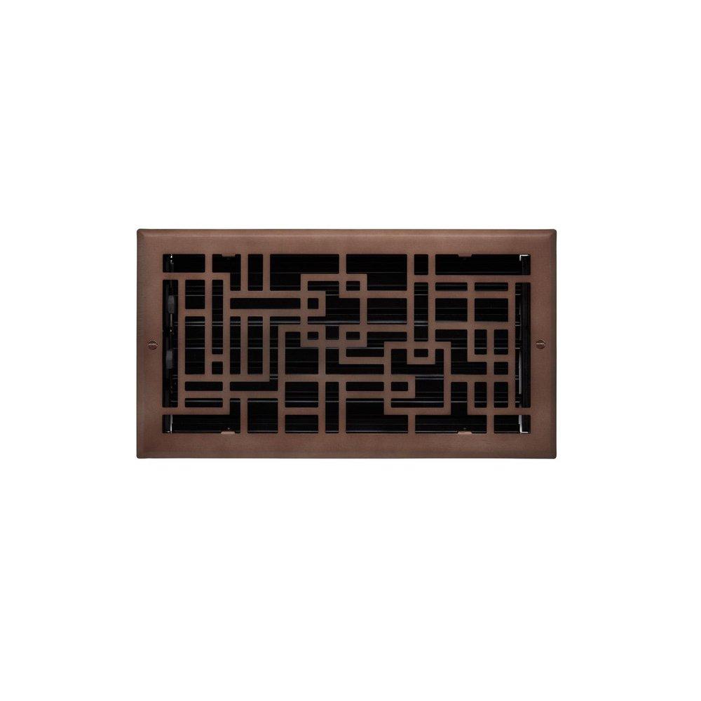 Signature Hardware Oil Rubbed Bronze 10 in. for Residential Floor Register in Oil Rubbed Bronze Steel 
