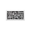 Signature Hardware White 12 in. Floor Register in White Steel 