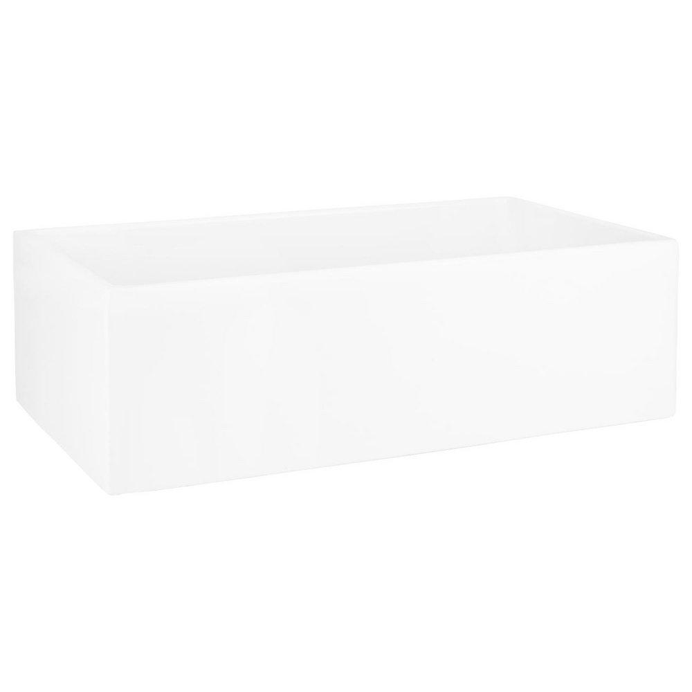 Signature Hardware White 33 x 19 in. Fireclay Single Bowl Farmhouse Kitchen Sink 