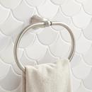 Oval Closed Towel Ring in Brushed Nickel