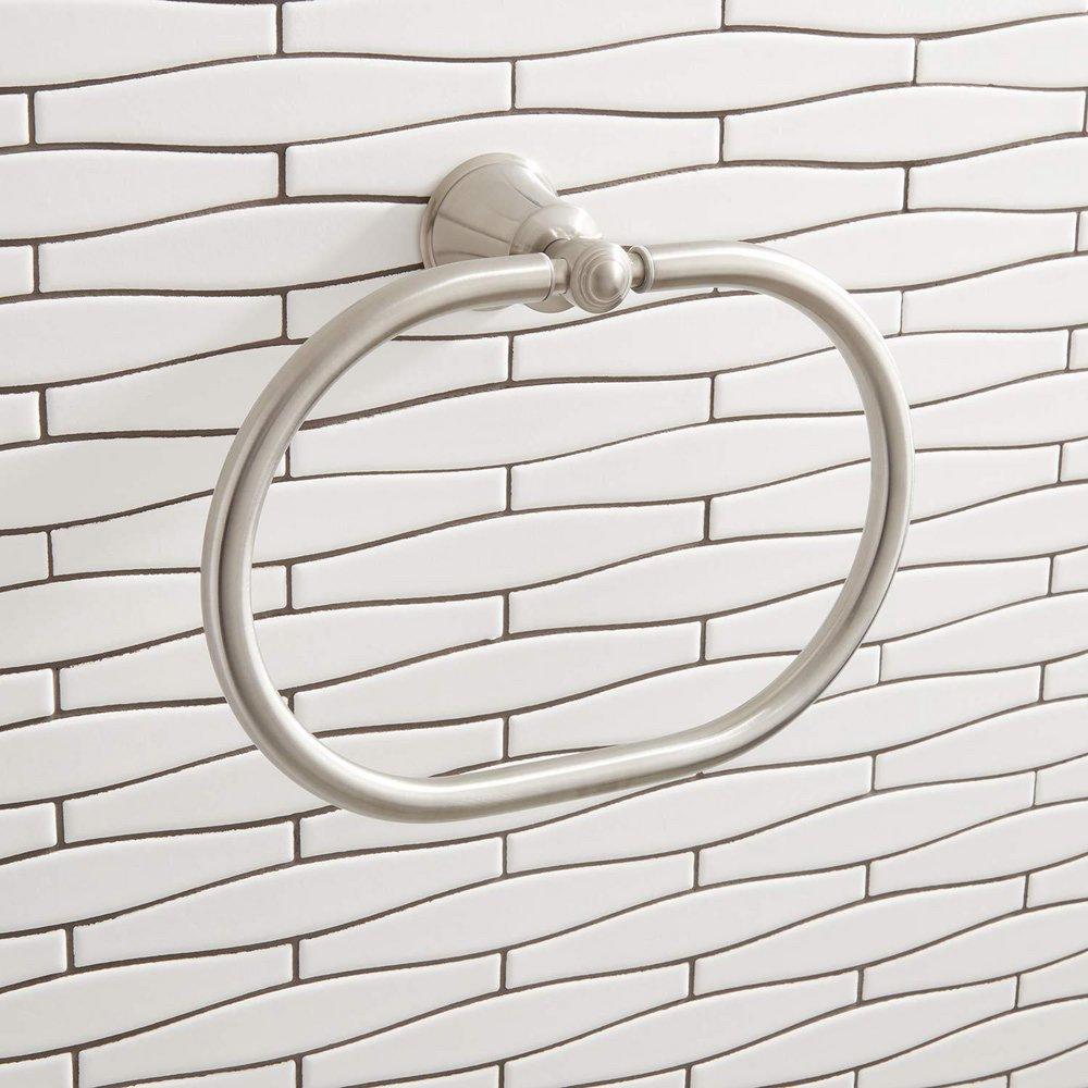 Signature Hardware Oil Rubbed Bronze Oval Closed Towel Ring 