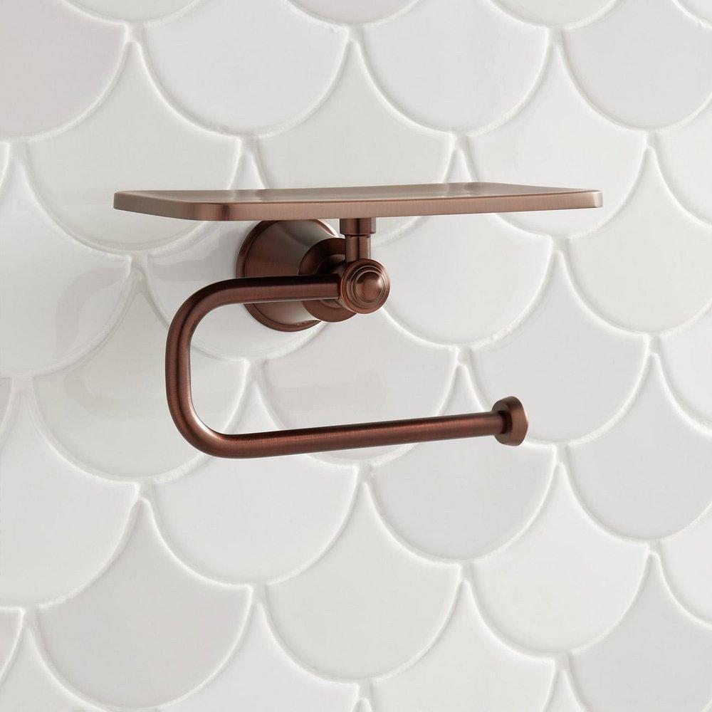 Signature Hardware Oil Rubbed Bronze Wall Toilet Tissue Holder 