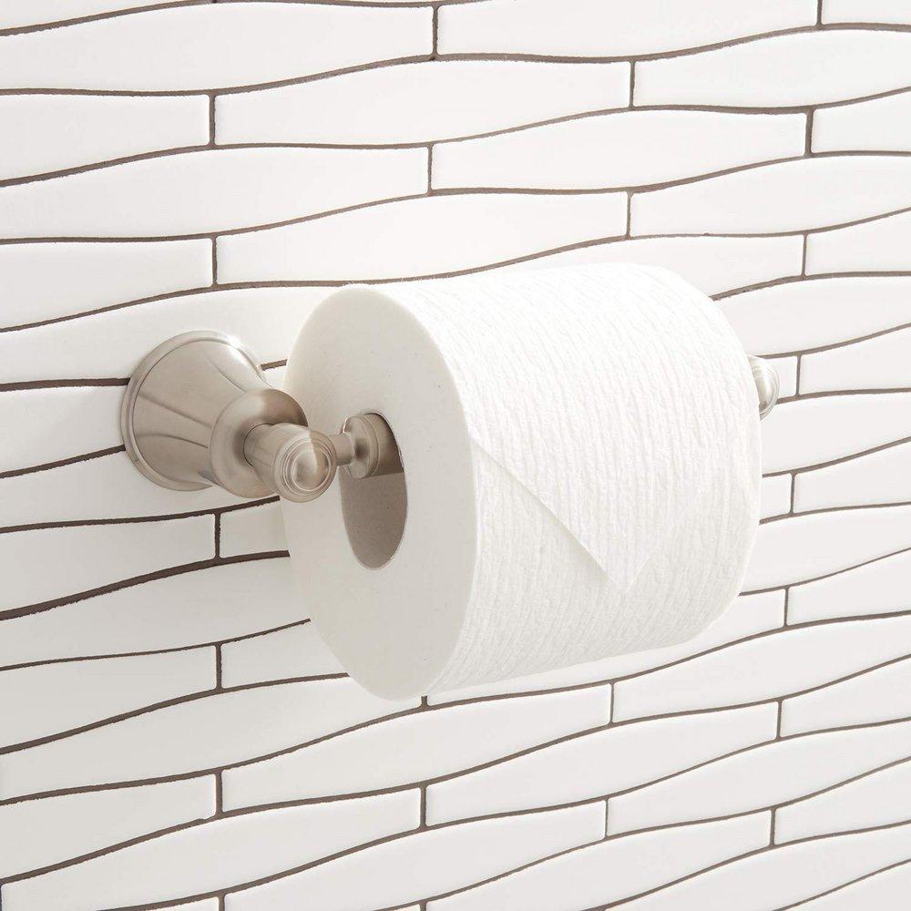 Signature Hardware Brushed Nickel 4 Piece Bathroom Accessory Set 