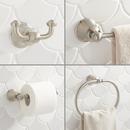Signature Hardware Brushed Nickel 4 Piece Bathroom Accessory Set 