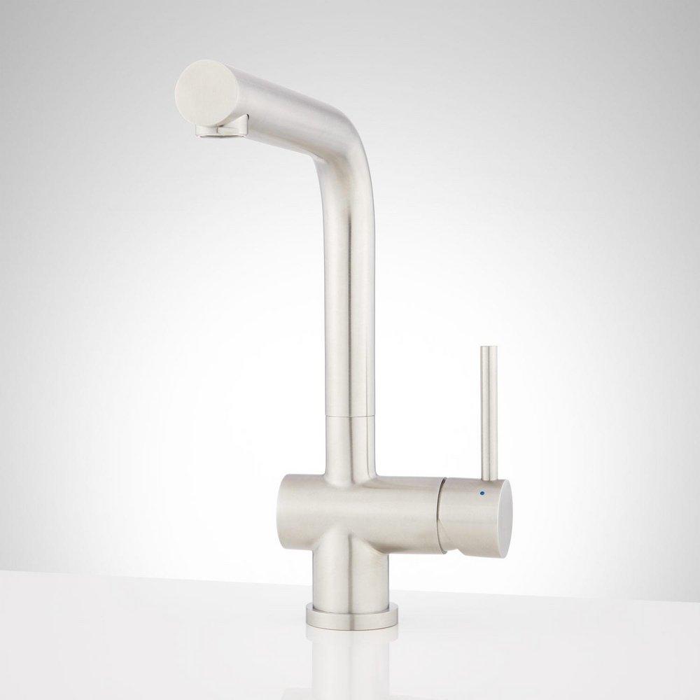 Signature Hardware Stainless Steel Single Handle Kitchen Faucet 