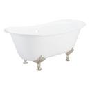Signature Hardware White 68 x 31-1/2 in. Freestanding Bathtub with Front Center Drain 