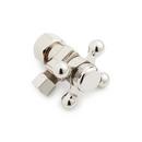 1/2 x 3/8 in. Male x OD Compression Cross Angle Supply Stop Valve in Polished Nickel