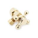1/2 x 3/8 in. Male x OD Compression Cross Angle Supply Stop Valve in Polished Brass