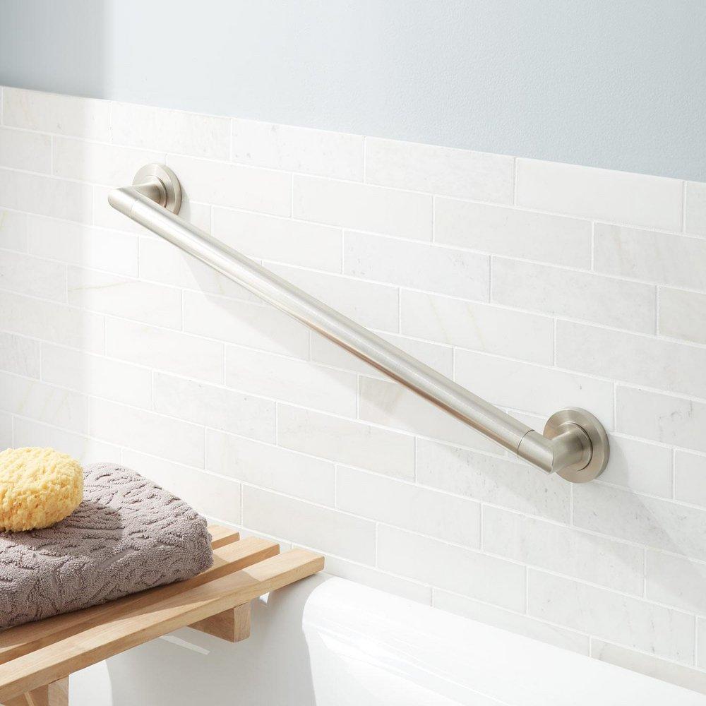 Signature Hardware Brushed Nickel 36 in. Grab Bar 