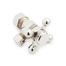 5/8 x 3/8 in. OD Tube x OD Compression Cross Angle Supply Stop Valve in Polished Nickel